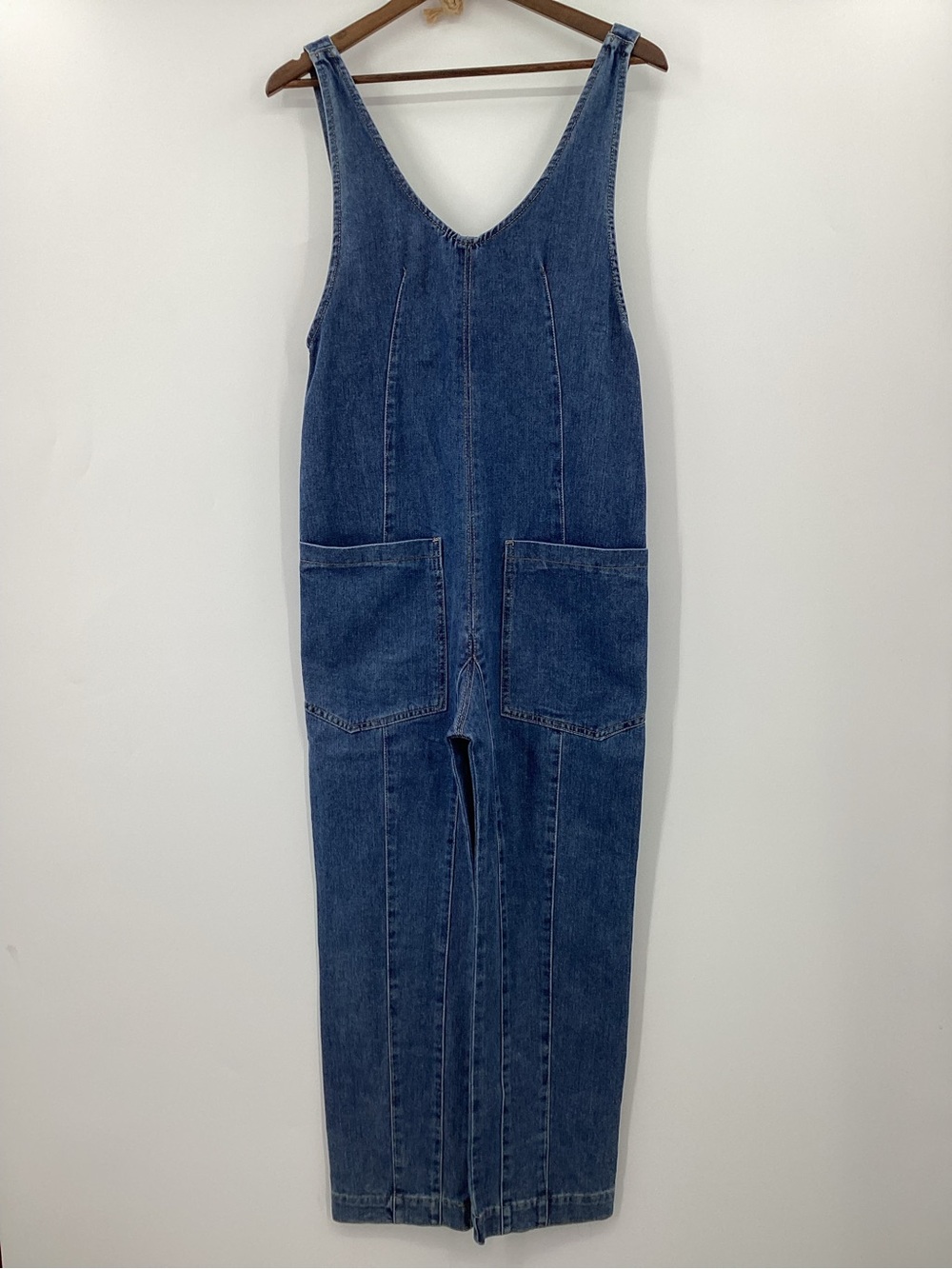 Happily Grey Denim Jumpsuit Overalls in Medium Blue - Picture 2 of 11